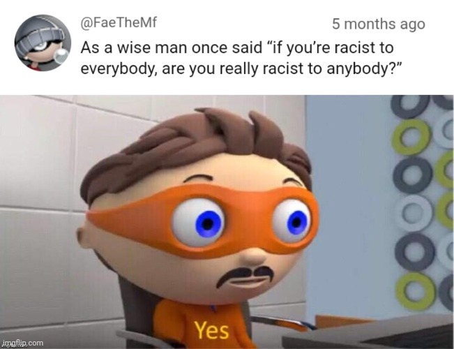 the discrimination paradox | image tagged in protegent yes,racism,youtube comments | made w/ Imgflip meme maker