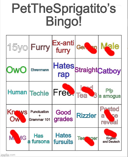 PetTheSprigatito’s bingo! | image tagged in petthesprigatito s bingo | made w/ Imgflip meme maker