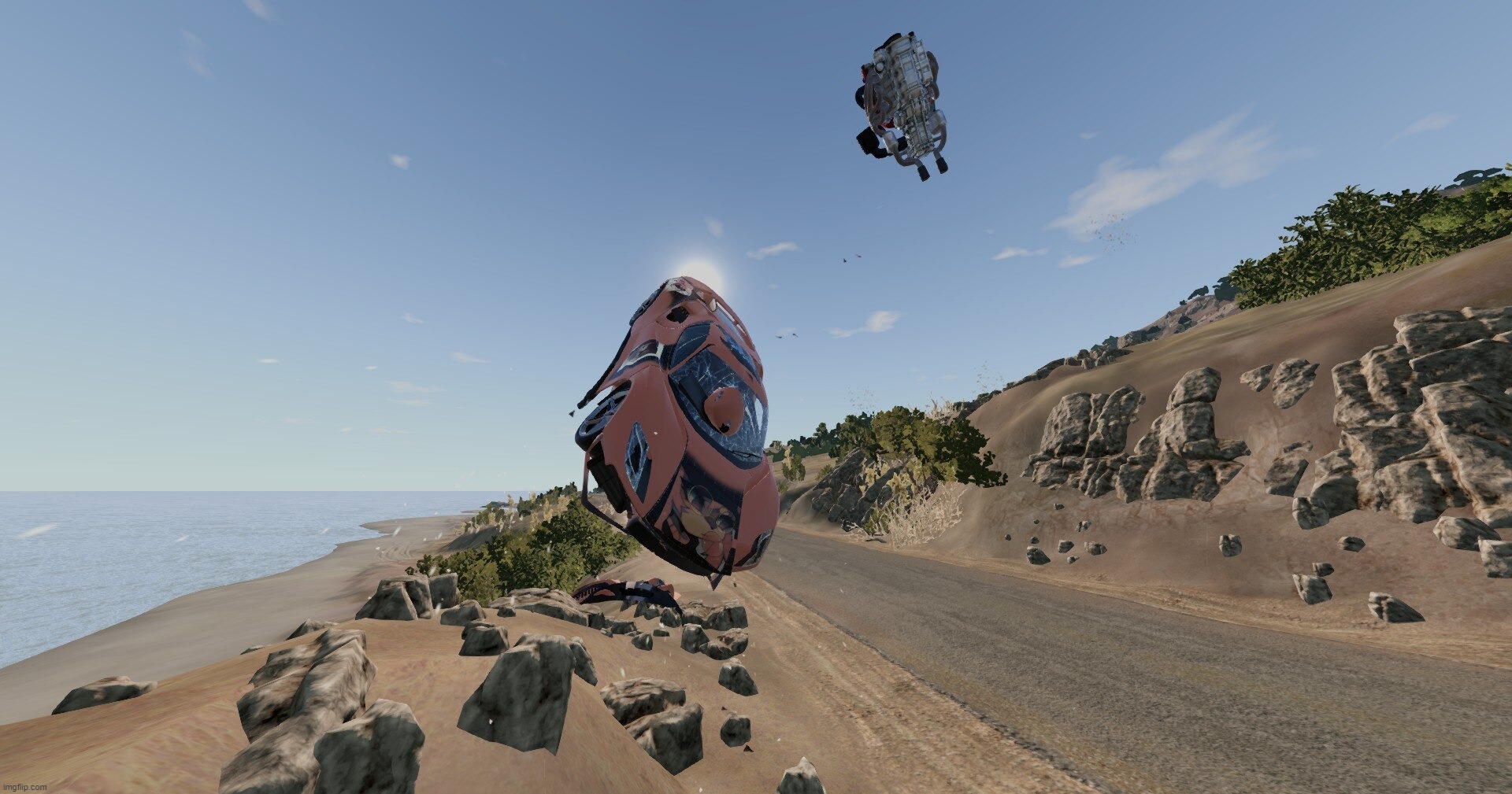 old screenshot from back wehn my PC could run BeamNG.Drive | made w/ Imgflip meme maker