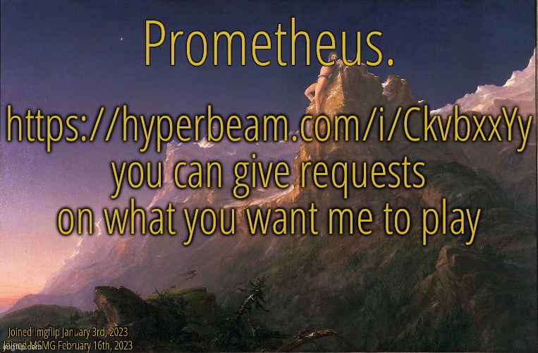 Silver Announcement Template 9.0 | https://hyperbeam.com/i/CkvbxxYy
you can give requests on what you want me to play | image tagged in silver announcement template 9 0 | made w/ Imgflip meme maker