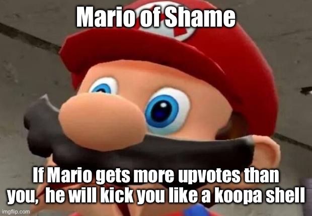 Mario of Shame Blank Meme Template