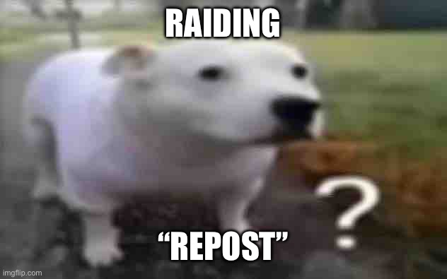 RAIDING; “REPOST” | made w/ Imgflip meme maker
