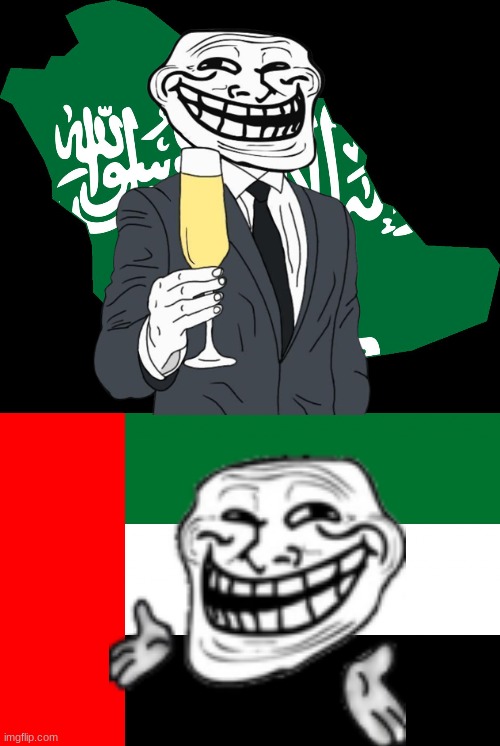 image tagged in saudi arabia map,united arab emirates | made w/ Imgflip meme maker