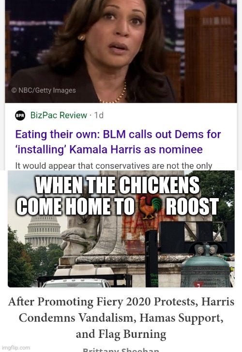 Poetic justice | WHEN THE CHICKENS COME HOME TO 🐓 ROOST | image tagged in devinecomedy,funny,art | made w/ Imgflip meme maker