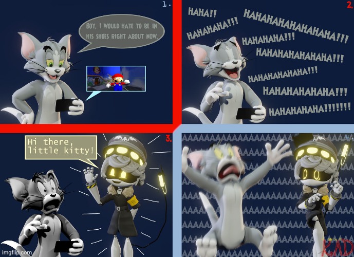 Tom meets N (Blender Comic made by KingAngryDrake) | image tagged in crossover | made w/ Imgflip meme maker