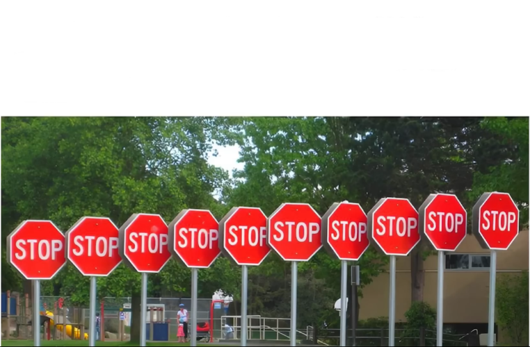 Stop sign chain Blank Meme Template