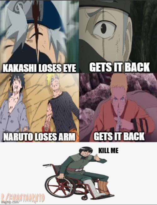 Might guy done dirty | image tagged in might guy,naruto,eye,wheelchair,arm,hashirama cells | made w/ Imgflip meme maker