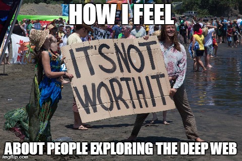 Please Refrain from Visiting the Deep Web. Sincerely, Common Sense. | HOW I FEEL ABOUT PEOPLE EXPLORING THE DEEP WEB | image tagged in memes,internet guide,true story | made w/ Imgflip meme maker