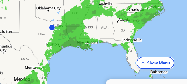 Southern US weather forecast 25JUL24 Blank Meme Template