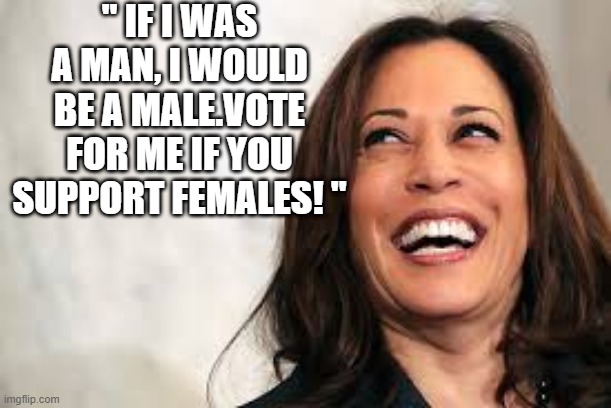 " IF I WAS A MAN, I WOULD BE A MALE.VOTE FOR ME IF YOU SUPPORT FEMALES! " | made w/ Imgflip meme maker