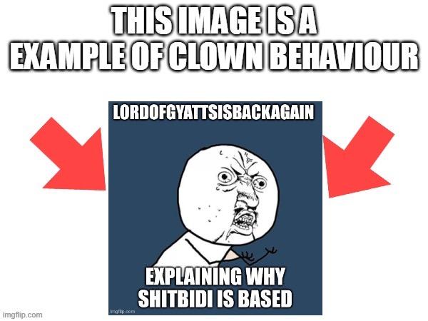 This image is a example of clown behaviour | image tagged in this image is a example of clown behaviour | made w/ Imgflip meme maker