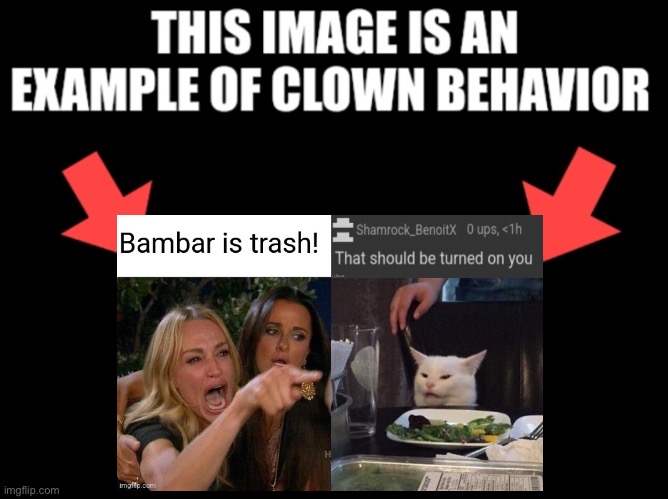 This image is an example of clown behavior dark mode | image tagged in this image is an example of clown behavior dark mode | made w/ Imgflip meme maker