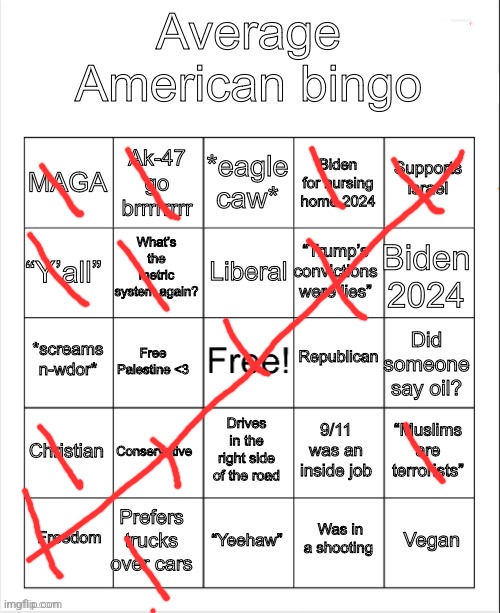 Average American bingo | image tagged in average american bingo | made w/ Imgflip meme maker