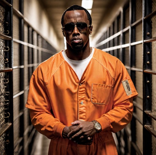 he hosted the party in prison | image tagged in p diddy diddler inmate prison | made w/ Imgflip meme maker