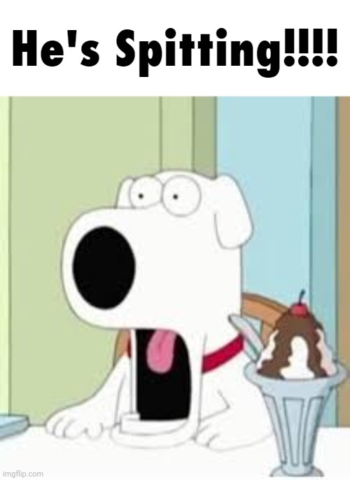 image tagged in brian griffin he's spitting | made w/ Imgflip meme maker