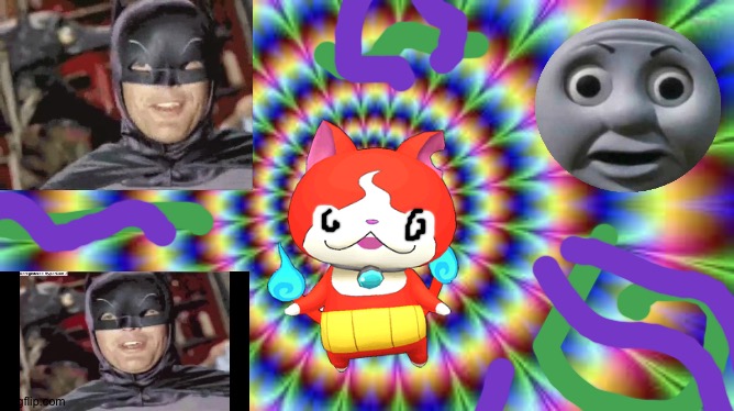 Jibanyan on LSD | image tagged in trippy illusion | made w/ Imgflip meme maker