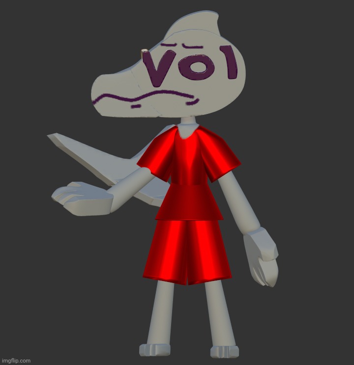 This is zap's brother: Vol. Vol is a dolphin alien hybrid. | image tagged in vol render | made w/ Imgflip meme maker