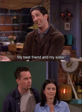 High Quality Ross My Best Friend and My Sister Blank Meme Template