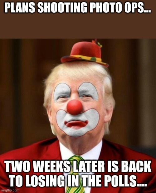 Loossseeerr | PLANS SHOOTING PHOTO OPS... TWO WEEKS LATER IS BACK TO LOSING IN THE POLLS.... | image tagged in donald trump,kamala harris,republican,maga,nevertrump,conservative | made w/ Imgflip meme maker