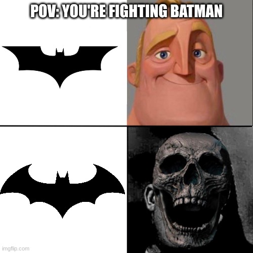 Here lies my ribs and lungs | POV: YOU'RE FIGHTING BATMAN | image tagged in mr incredible and dead mr incredible,batman | made w/ Imgflip meme maker