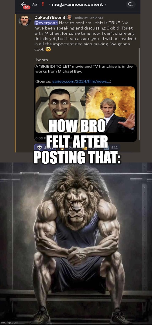 How bro felt after saying that | HOW BRO FELT AFTER POSTING THAT: | made w/ Imgflip meme maker