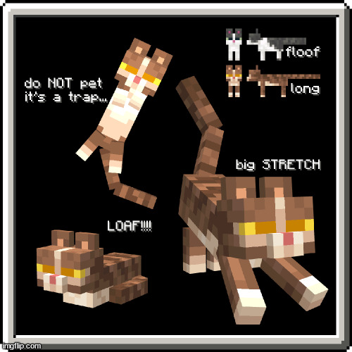 KITTYYYY!!!! | image tagged in minecraft,cat | made w/ Imgflip meme maker
