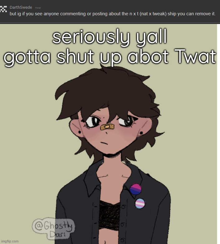 seriously yall gotta shut up abot Twat | image tagged in neko picrew | made w/ Imgflip meme maker