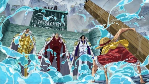 Luffy vs Admirals Blank Meme Template
