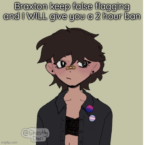 Pissbaby cant take the allegation | Braxton keep false flagging and I WILL give you a 2 hour ban | image tagged in neko picrew | made w/ Imgflip meme maker