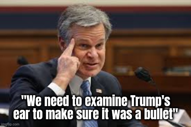 FBI. Roll Safe | "We need to examine Trump's ear to make sure it was a bullet" | image tagged in fbi roll safe | made w/ Imgflip meme maker