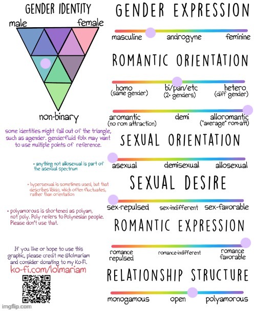 Gender and Sexuality Spectrum | image tagged in gender and sexuality spectrum | made w/ Imgflip meme maker