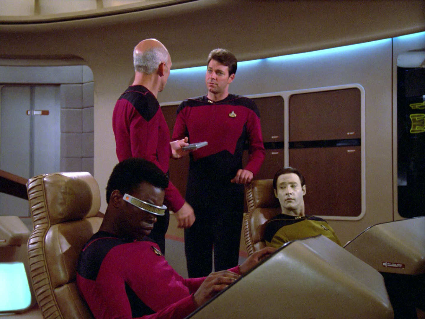 Riker Picard On The Bridge Blank Meme Template