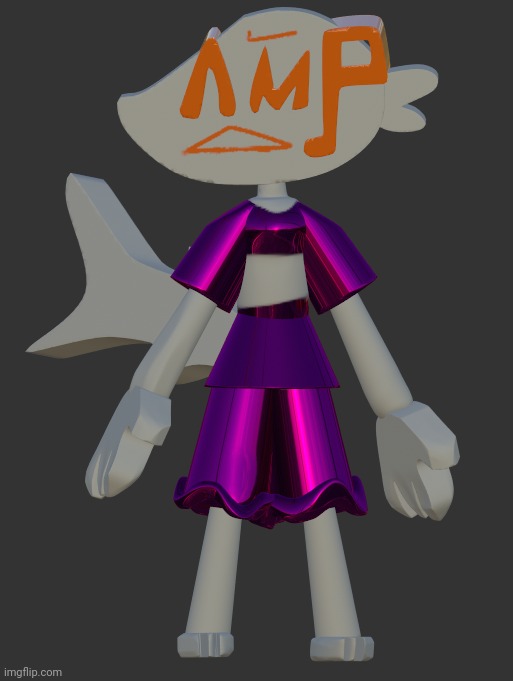 This is Amp. She is zap's sister. Amp is a Sacabambaspis alien hybrid | image tagged in amp render | made w/ Imgflip meme maker