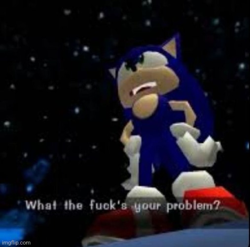 Sonic What The F's Your Problem? | image tagged in sonic what the f's your problem | made w/ Imgflip meme maker