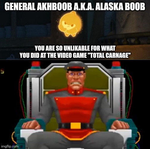 General Akhboob gets roasted by Star (based on my comment in Mason Velez's livechat section) (Reuploaded) | image tagged in total carnage,wish 2023,meme,roasted,mason velez,memes | made w/ Imgflip meme maker