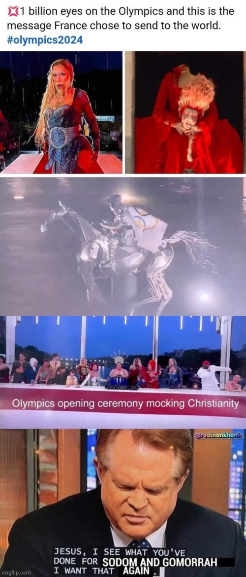 2024 Paris Olympics mock Christianity | image tagged in olympics,wow patrick | made w/ Imgflip meme maker