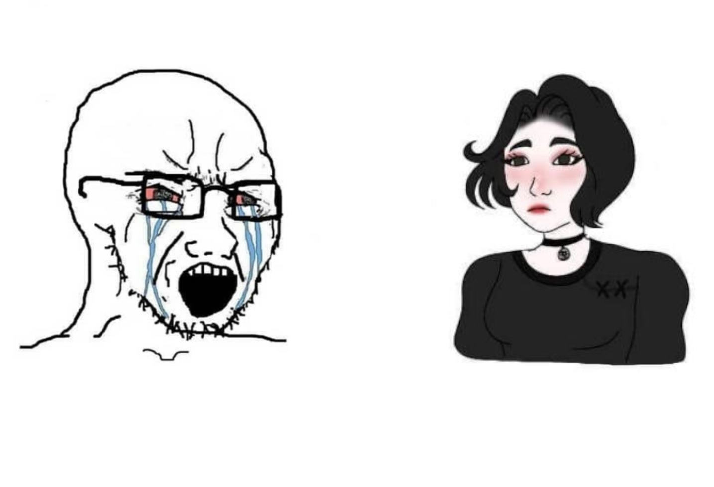 soyboy vs girl Blank Meme Template