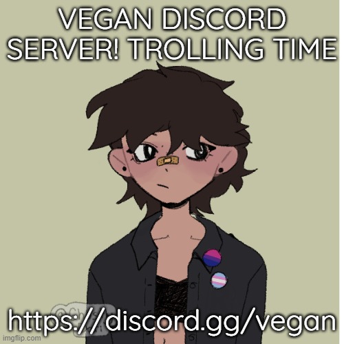 Neko picrew | VEGAN DISCORD SERVER! TROLLING TIME; https://discord.gg/vegan | image tagged in neko picrew | made w/ Imgflip meme maker