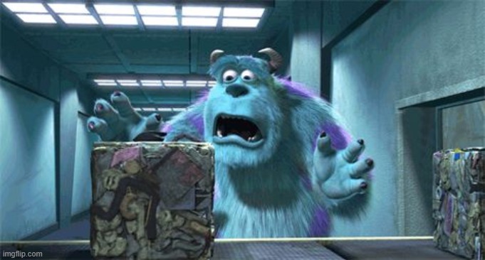 traumatized sulley | image tagged in traumatized sulley | made w/ Imgflip meme maker