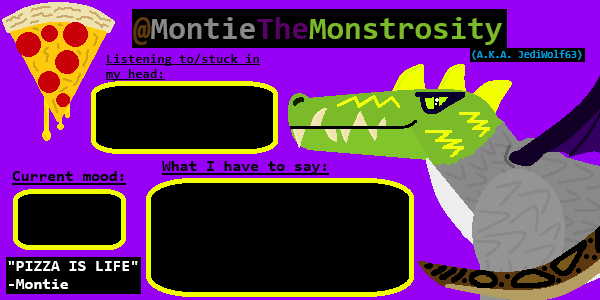 MontieTheMonstrosity Announcement Template Blank Meme Template