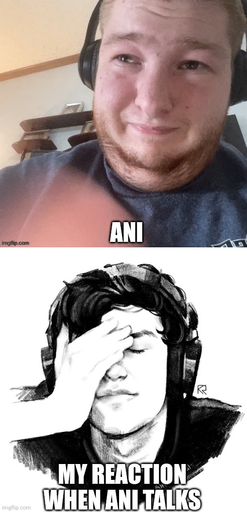 ANI; MY REACTION WHEN ANI TALKS | image tagged in braxtoncummings face reveal | made w/ Imgflip meme maker