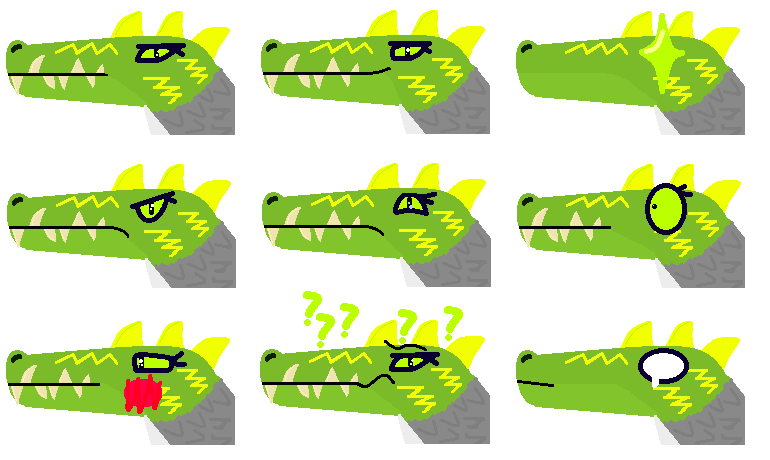 High Quality Montie expression sheet Blank Meme Template