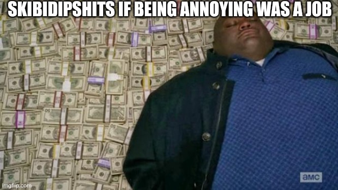 huell money | SKIBIDIPSHITS IF BEING ANNOYING WAS A JOB | image tagged in huell money | made w/ Imgflip meme maker