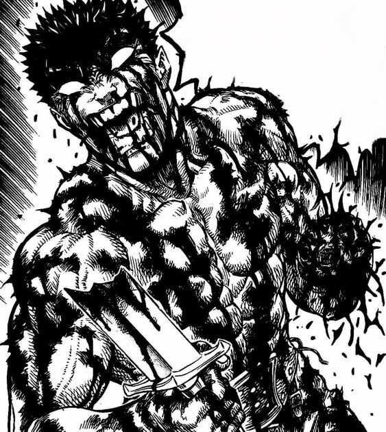 Guts from Berserk screaming something (blank) Blank Meme Template