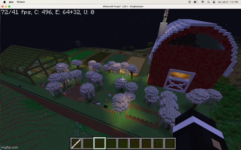 A farm I made in modded minecraft | image tagged in minecraft,building,creative | made w/ Imgflip meme maker