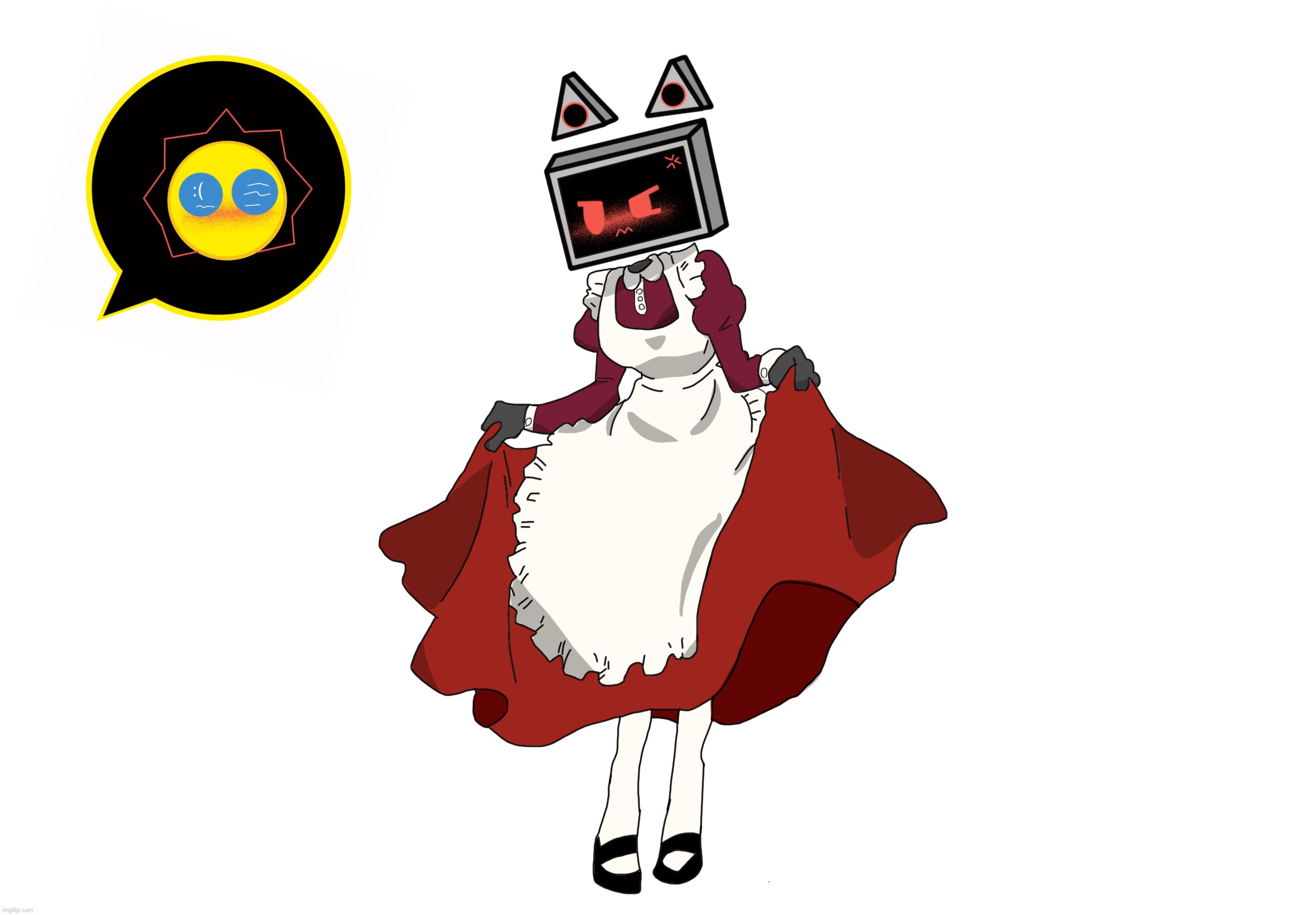 Maid CC, requested by his owner KnownLeafeon | made w/ Imgflip meme maker