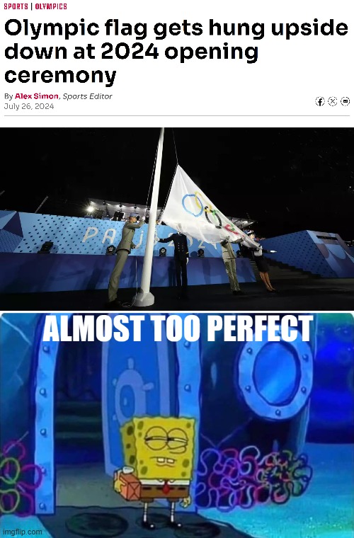 image tagged in olympics,funny,spongebob suspicious | made w/ Imgflip meme maker