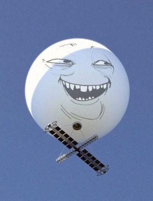 High Quality Chinese spy balloon Blank Meme Template