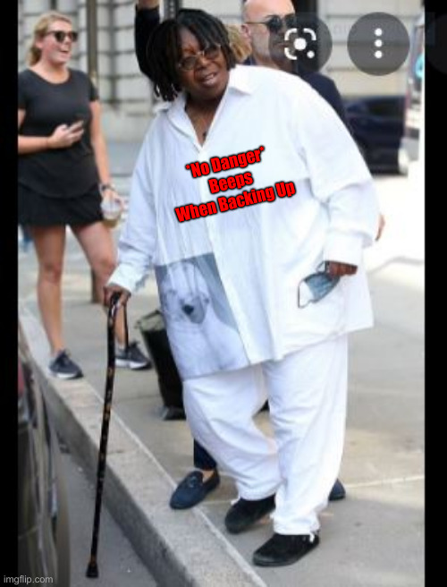 Playing On A Loop In Homes Across America | *No Danger*
Beeps When Backing Up | image tagged in whoopi goldberg,political meme,politics,funny memes,funny | made w/ Imgflip meme maker