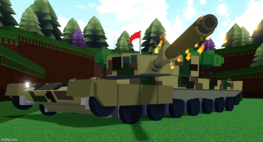 I made a Leopard 2A4 in BABFT within the span of 2 days | image tagged in leopard,tank,roblox | made w/ Imgflip meme maker
